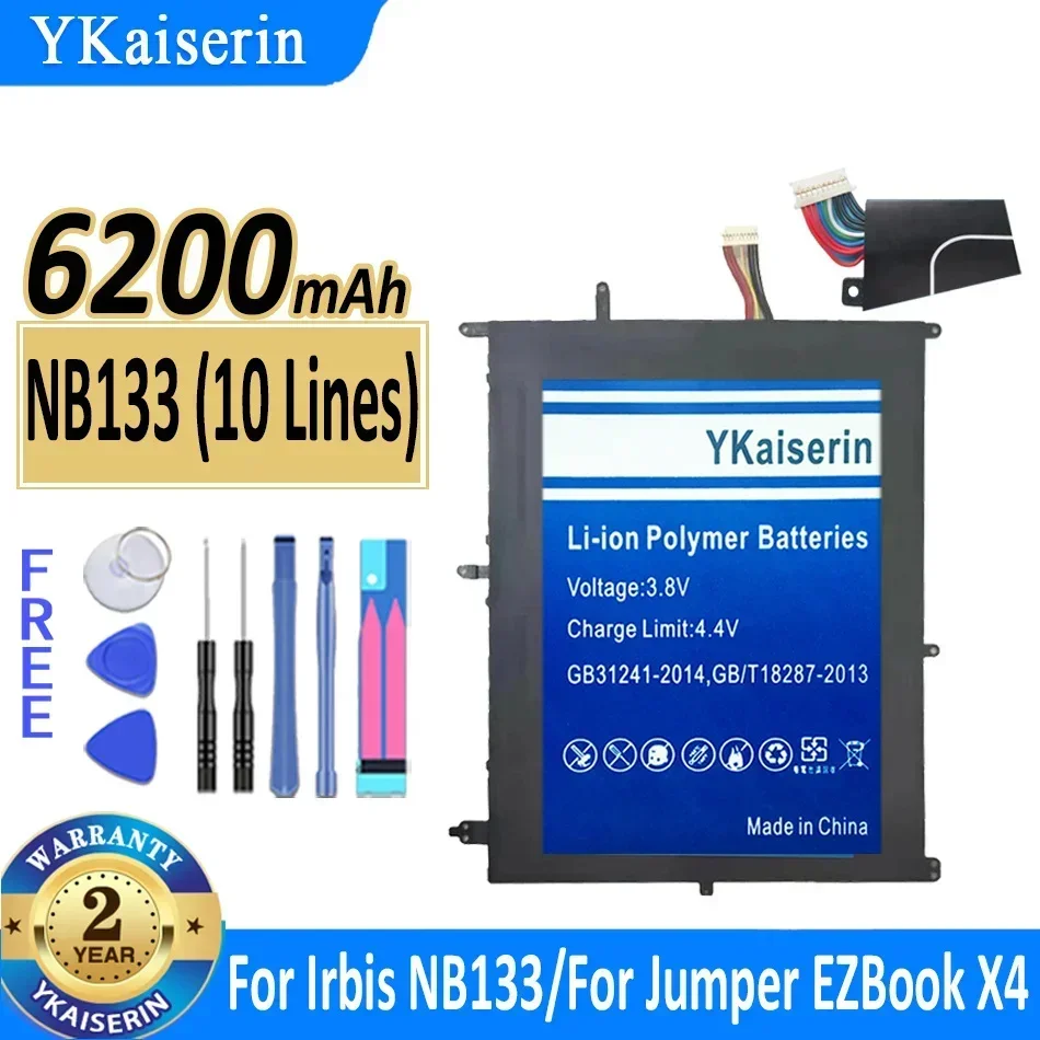 

6200mAh YKaiserin Battery 0154200P HW-3487265 31152200P NV-2874180-2S For Irbis NB133 NB131 for Jumper EZBook X4 for BBEN N14W