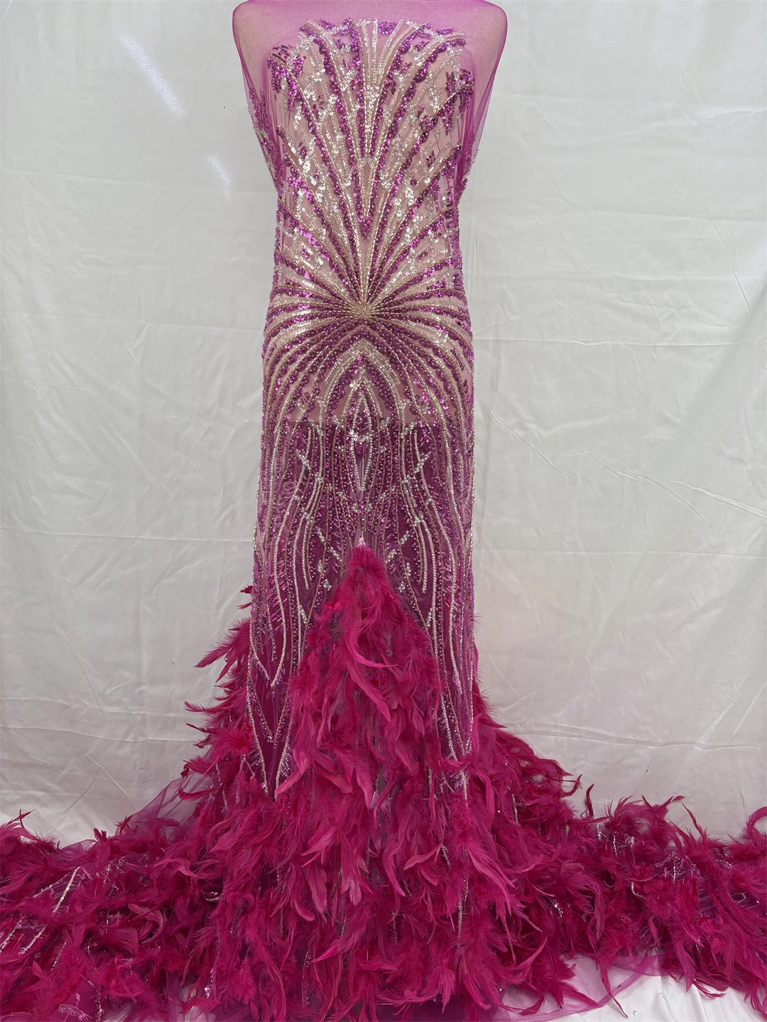 3D Flower African Sequins Lace Fabric 2025 High Quality Nigerian French Tulle Beaded for Sewing Wedding Party Dresses