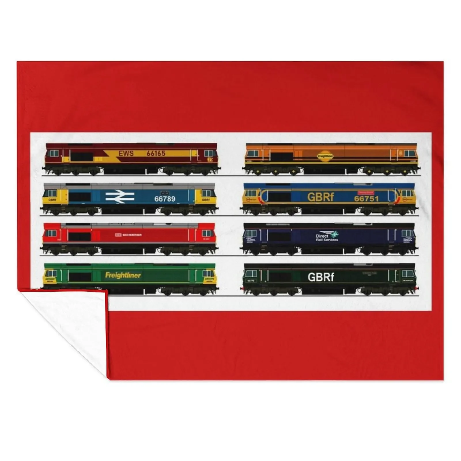 

class 66 locomotive collection Throw Blanket Bed Fashionable Thermal Hairy for babies Blankets