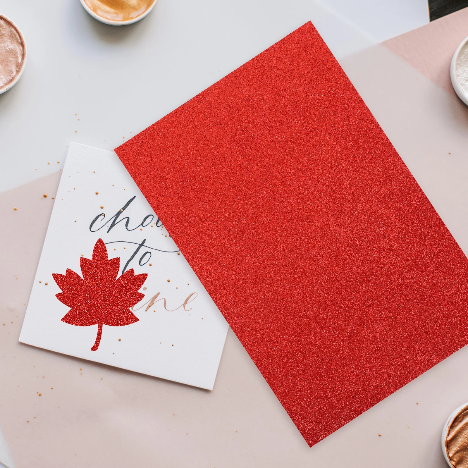 

10 Pcs Adhesive Glitter Paper Powder Cardstock Origami Diy Material Poster Board Overlay Sponge Craft Child