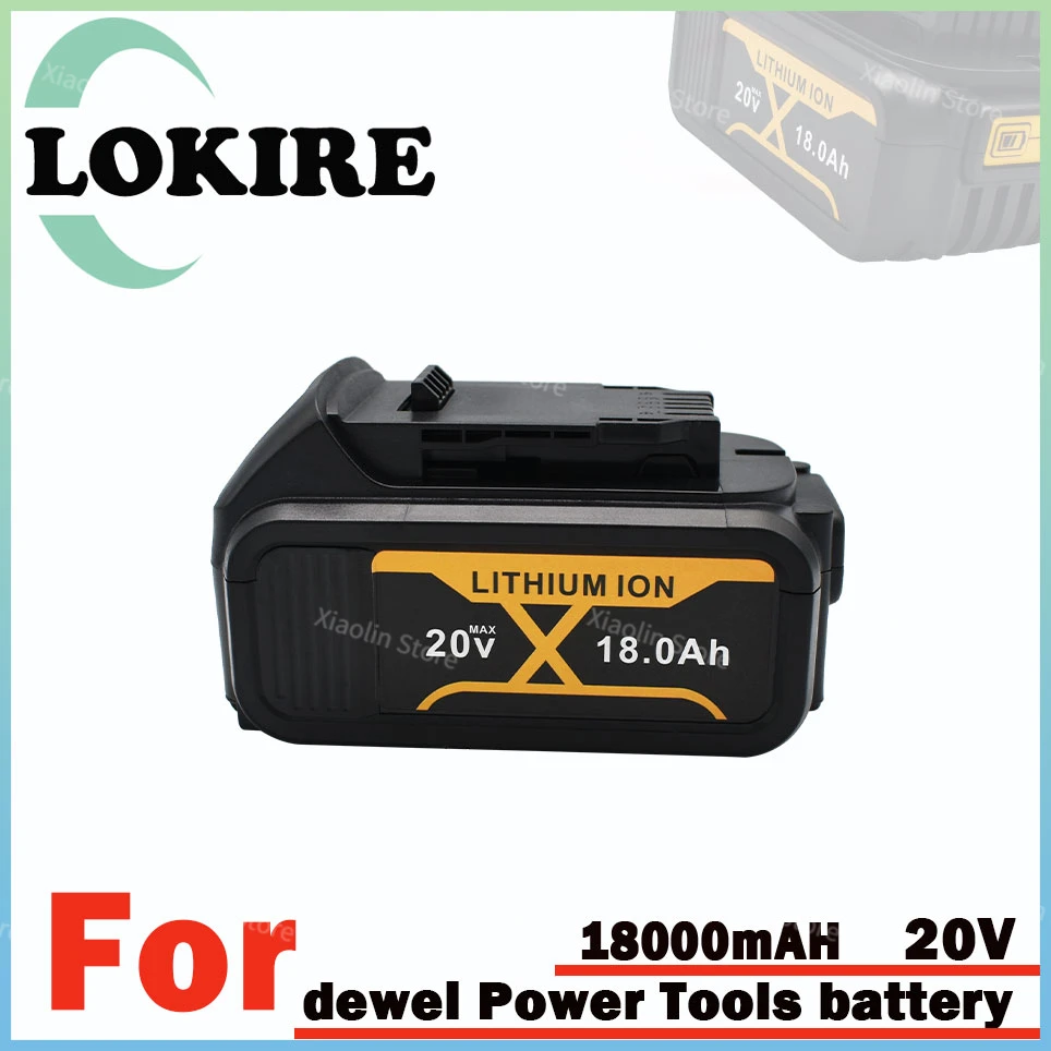 Suitable for dewei DCB200 20V18000mAh battery 18.0Ah replacement lithium-ion battery DCB207 DCB204 DCB203 power tool LED battery