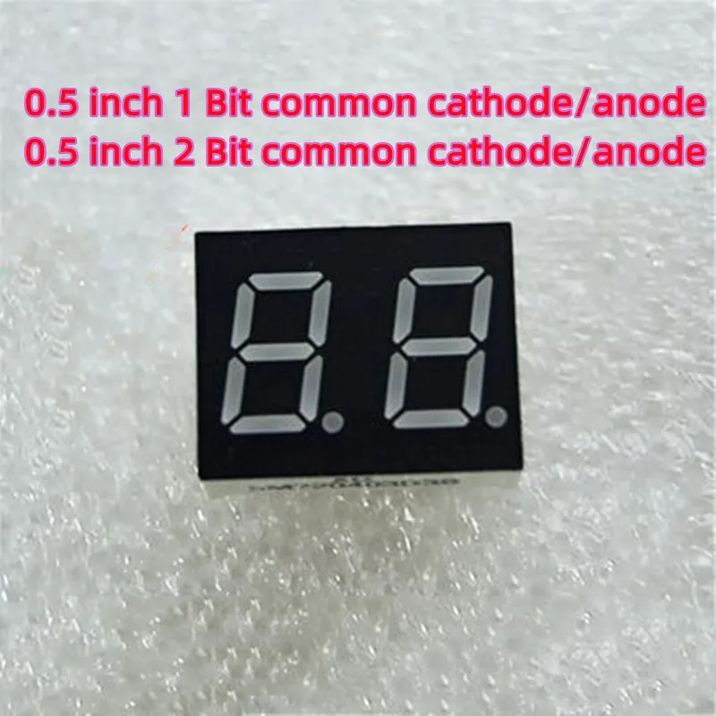10pcs 0.5 inch 1 2 Bit LED display LED 7 segments 0.5 inch 1 digit 2 digit common cathode common anode high-brightness red