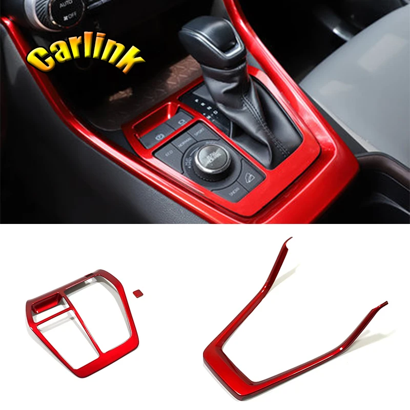 For Toyota RAV4 XA50 2019 2020 2021 2022 ABS Wood grain Car Console Gear Shift Panel Decoration Cover Trim Car accessories 1pcs