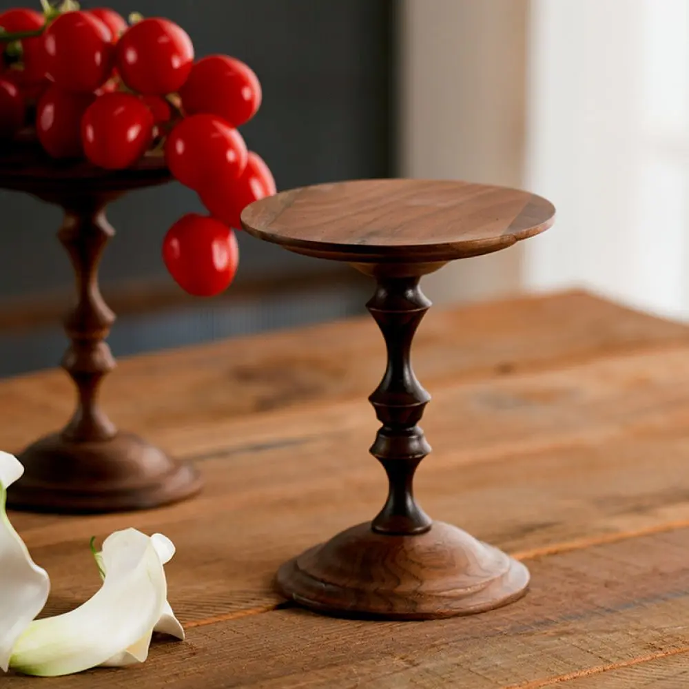 Walnut Wood Candle Holder Bone China Cover Wind Shield Aromatherapy Burner Decorative Piece For Elegant Home Living