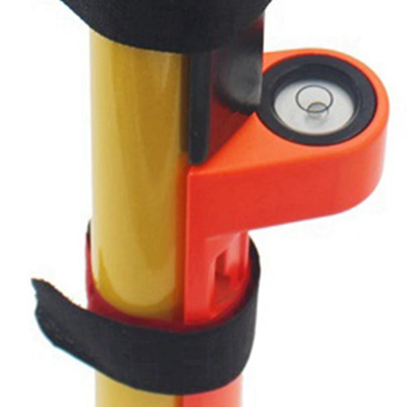 4X Centering Pole Carbon Fiber Pole Leveler Bubble Assembly Right-Angle Level Strap Portable Vertical Level Orange