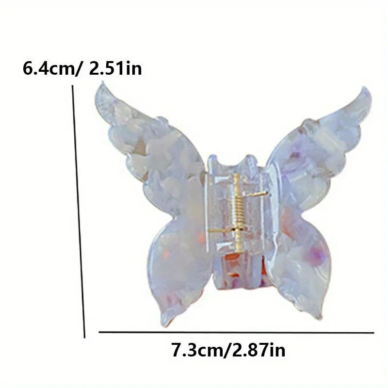 Sweet Butterfly Hairpin Summer Fairy Clip Gradient Tie-Dye Acetate Headwear Women Girls Styling Tools Barrettes Hair Accessories
