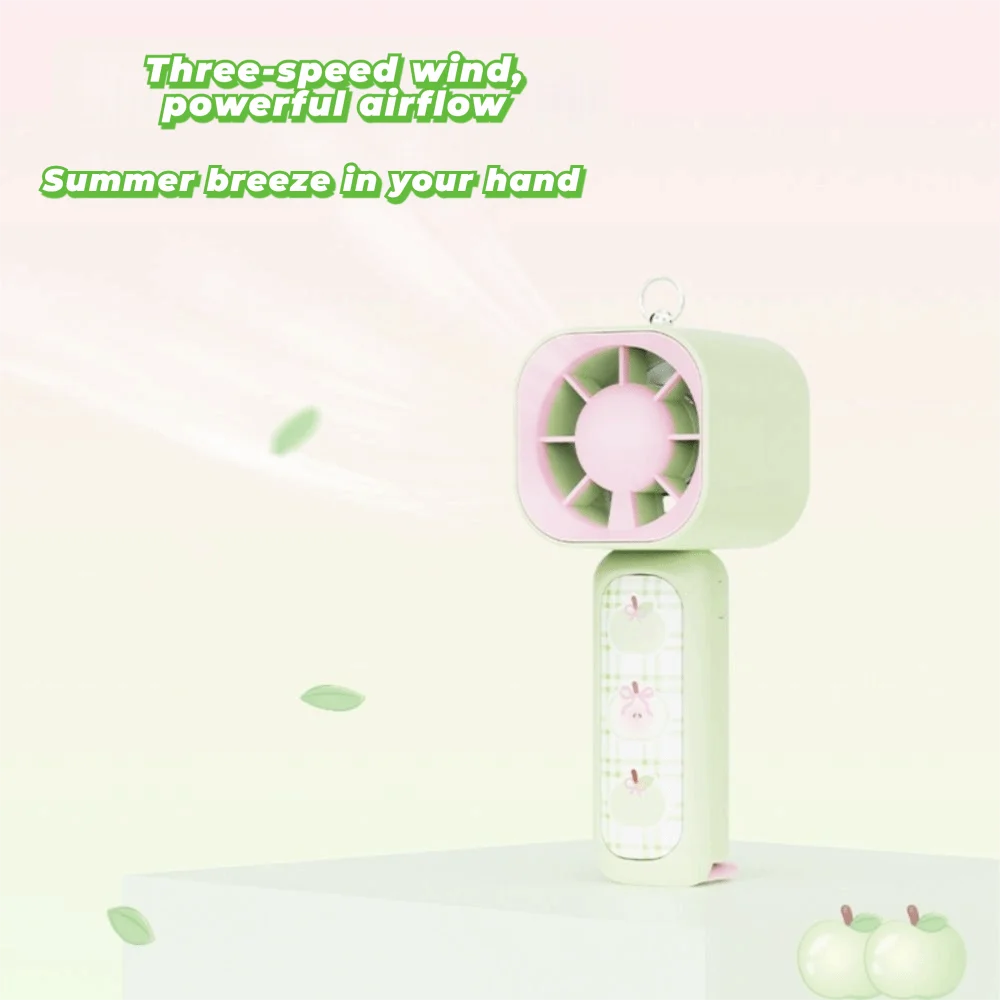 Quiet Operation Handheld Mini Fan Lightweight Design Strong Airflow High Speed Fan Compact Size Rechargeable Battery