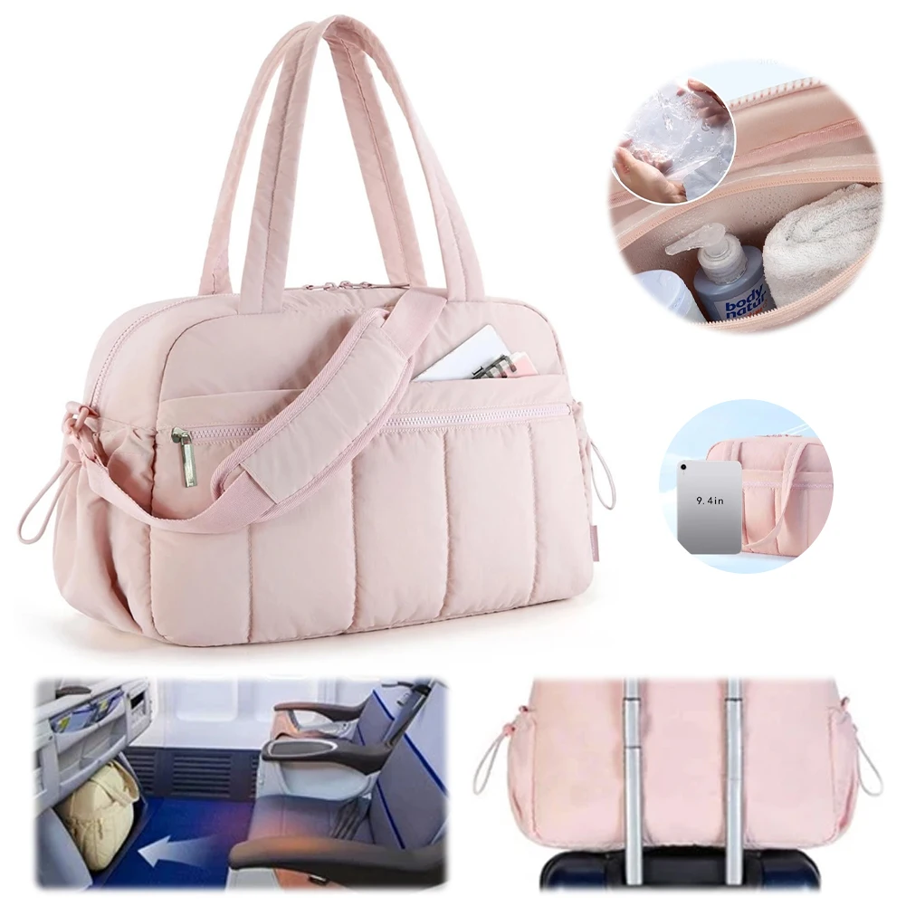 

Women Travel Duffel Bag with Wet Pocket Airport Cabin Bag Large Capacity Weekend Bag Outdoor Travel Hiking Carry Bag