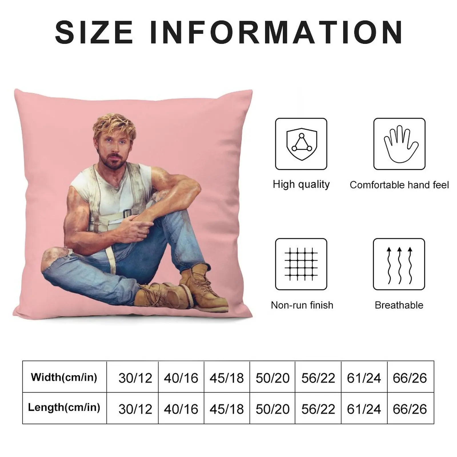 Ryan Gosling The Fall Guy Throw Pillow Christmas Pillows Pillow Cases Decorative Cushion Cover Set pillow