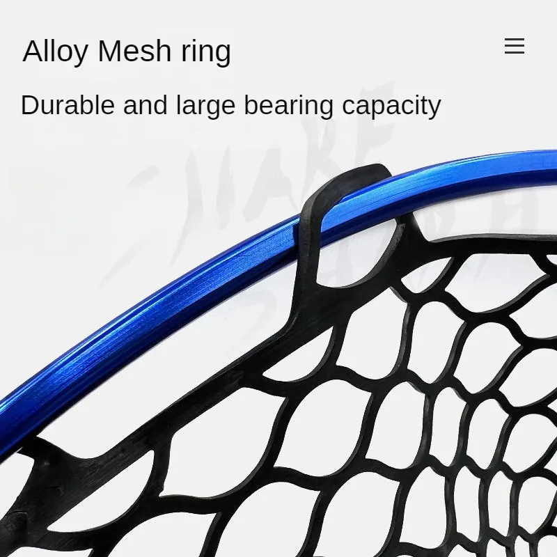 Fishing Tool Kit Durable Silicone Mesh Fishing Net Muti-Function Catch and Release Lightweight Portable Landing Net with Handle