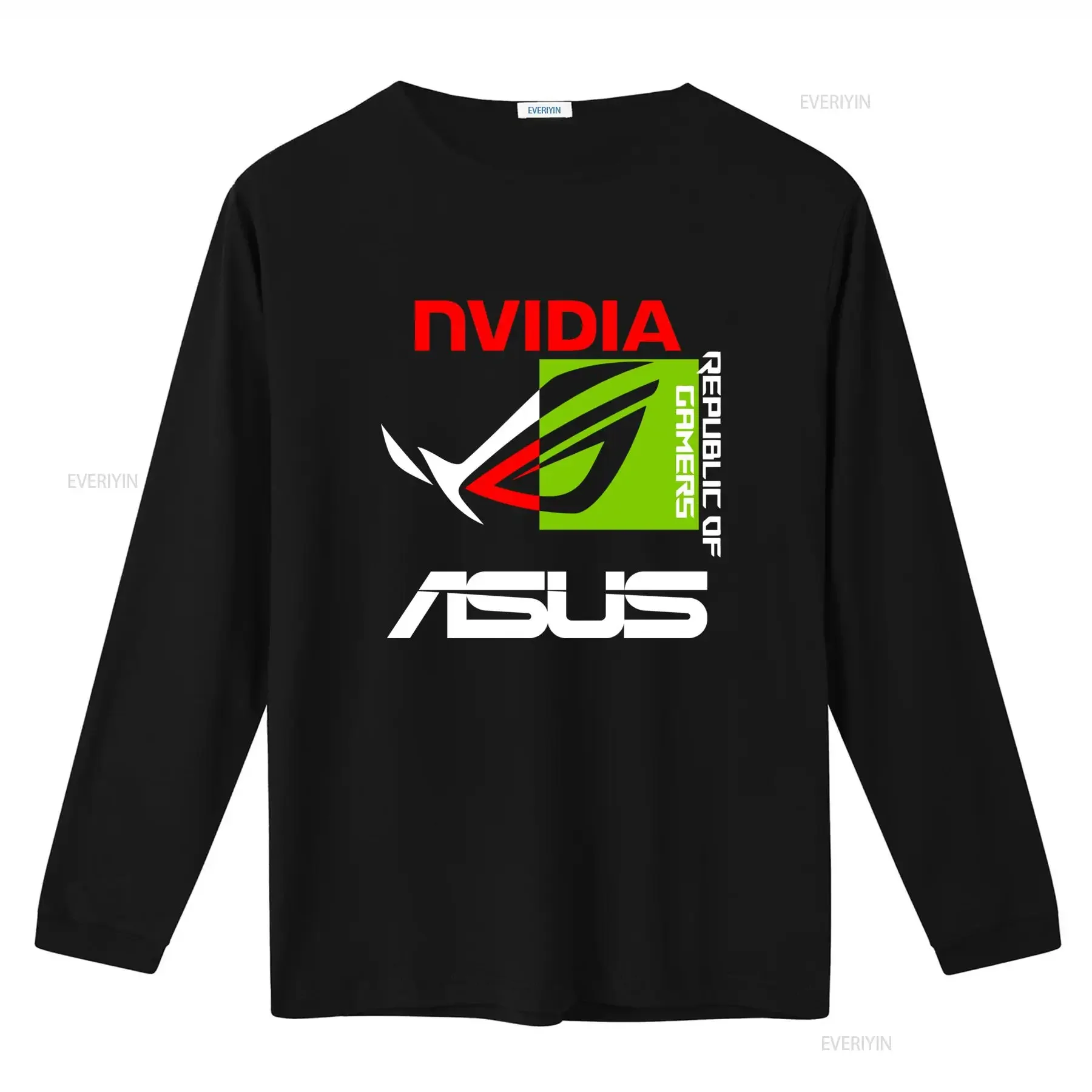 New Nvidia X Asus Rog Republic Of Gamers Lap Pc T shirt Size S 3XL vintage Washed Breathable streetwear Stylish Versatile