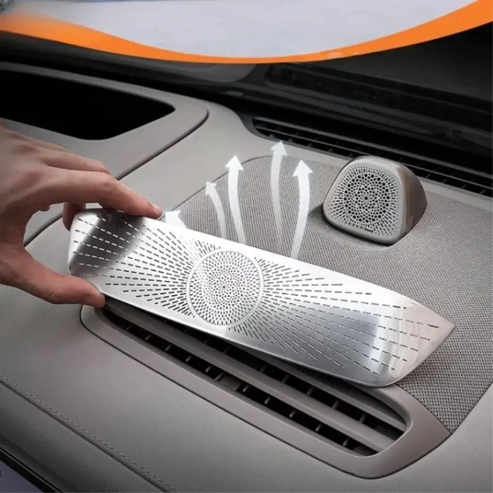 Car Upgrade For ZEEKR 7X 2025 Dashboard Center Air Outlet Protective Cover Stainless Steel Decor Cover Interior Modified