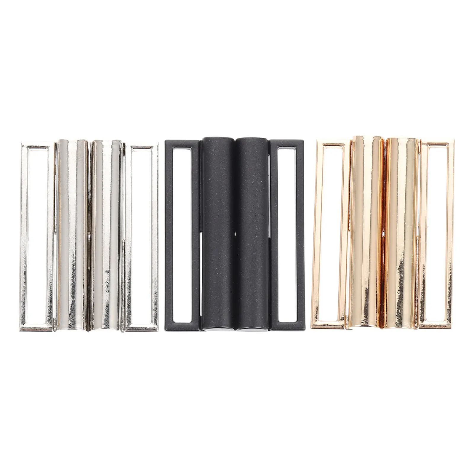 

3Pcs Metal Belt Buckles Zinc Alloy Square Waistband Buckle Clasp Adjustable for Coat Jacket Belt Accessories Metal Buckles