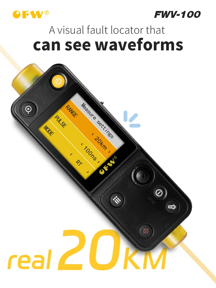 Tester OFW FWV-10 Mini OTDR Lokalizator Uszkodzeń Optycznych 20KM Reflektometr Czasowy Światłowodowy Ranger FTTH Lokalizator Przerw VFL 10MW — zdjęcie produktu 7