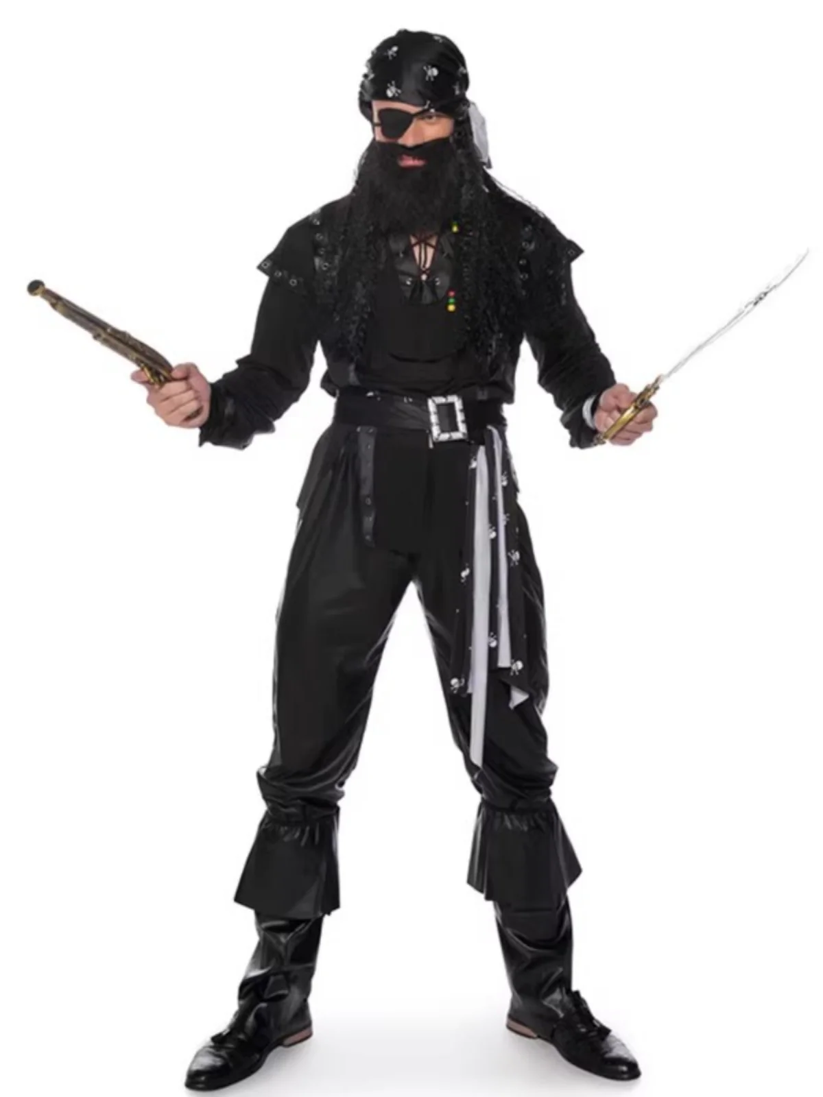 Costume da Halloween per adulti Caraibi Fem Vestito da pirata Ja Sparrow Dance Par Masquerade Fibra di poliestere Ladies Faion