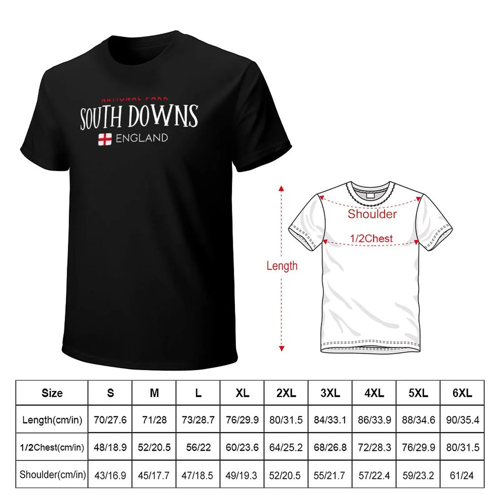 South Downs National Park - England T-Shirt All Match Basic Short Sleeve Top view 2