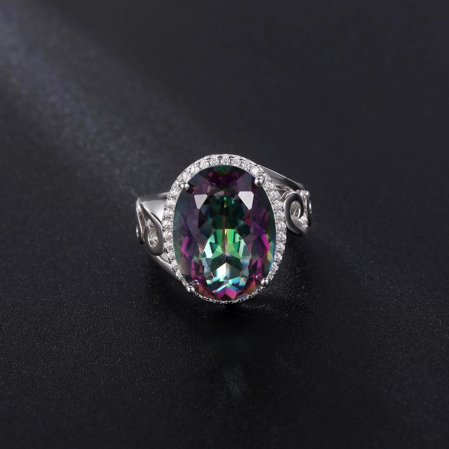 real brand genuine jewels Design Sense Luxury Treasure Fashion s925 Silver Inlaid Colorful Crystal Ring high quality