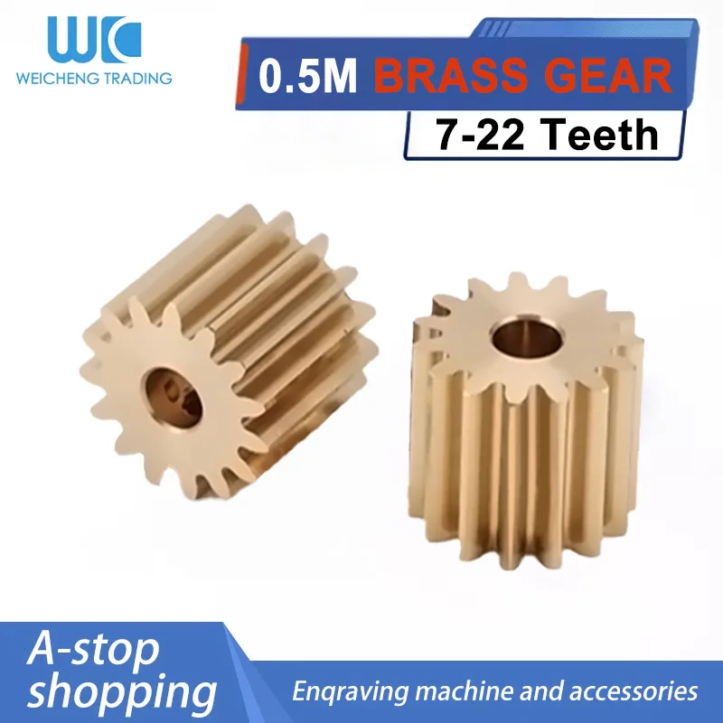 10PCS 0.5M 7/8/9/10/11/12/13/14/15/16/17/18/19/20/21/22 Teeth 0.5Mod Gear Rack Spur Gear Precision Copper Steel Cnc Pinion