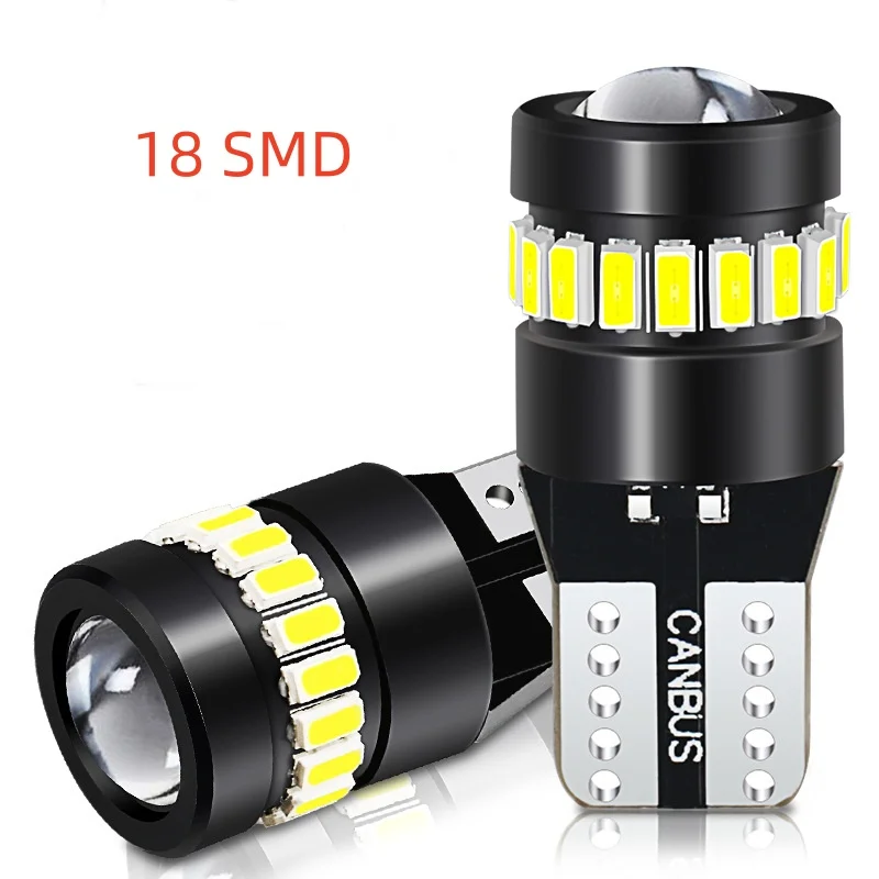 T10 width lamp automobile led profile lamp 3014 + 18 SMD license small lamp 3030 instrument lamp white light 12V