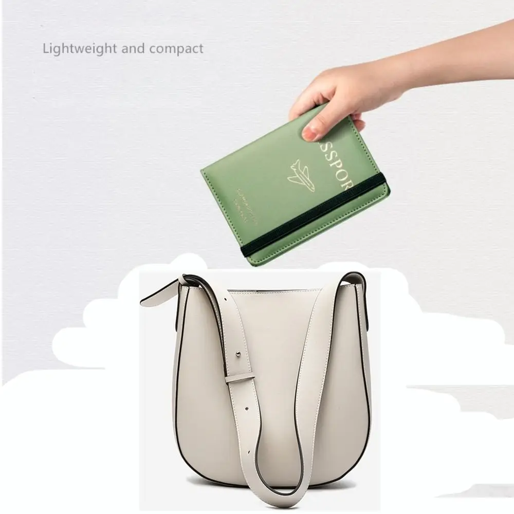 Portable RFID Passport Holder Ultra-thin Leather Passport Bag Document Storage Travel Passport Case Travel