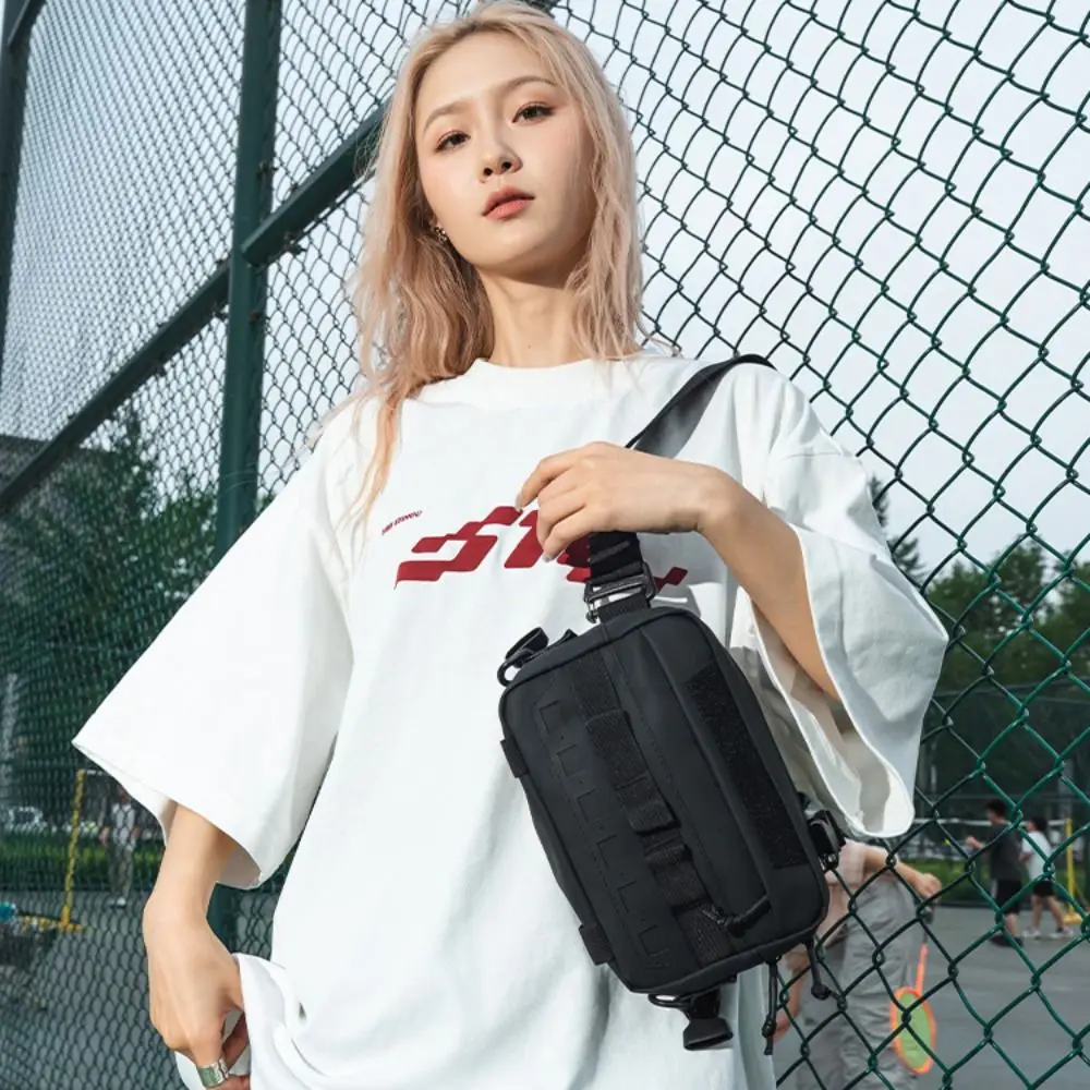 

Adjustable Running Vest Backpacks Nylon Lightweight Sports Chest Pack Large Capacity Durable Camping Bum Bags Cycling