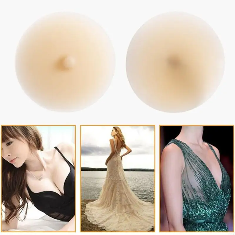 72XE Women Nipple Cover with Piercing Jewelry Lingerie Pasties Reusable Chest Sticker