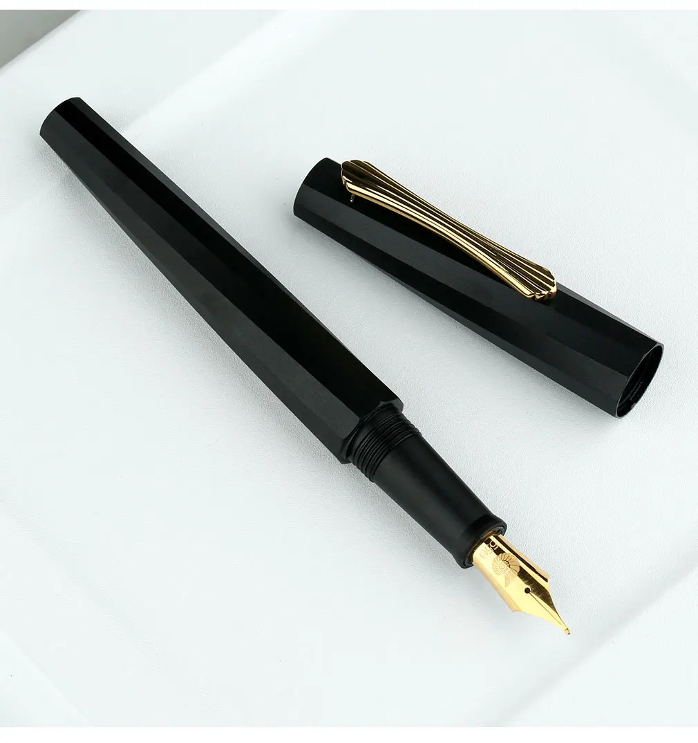 New PENBBS 550 Aluminum Fountain Pen Blade Nib Round Nib Lightweight Large Ink Capacity Smooth Writing Portable Office Gift