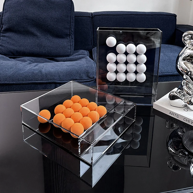 Modern Acrylic Sponge Ball Decorative Painting Creative Ornaments Photo Frame Living Room Home Desktop Klein Blue Decorations