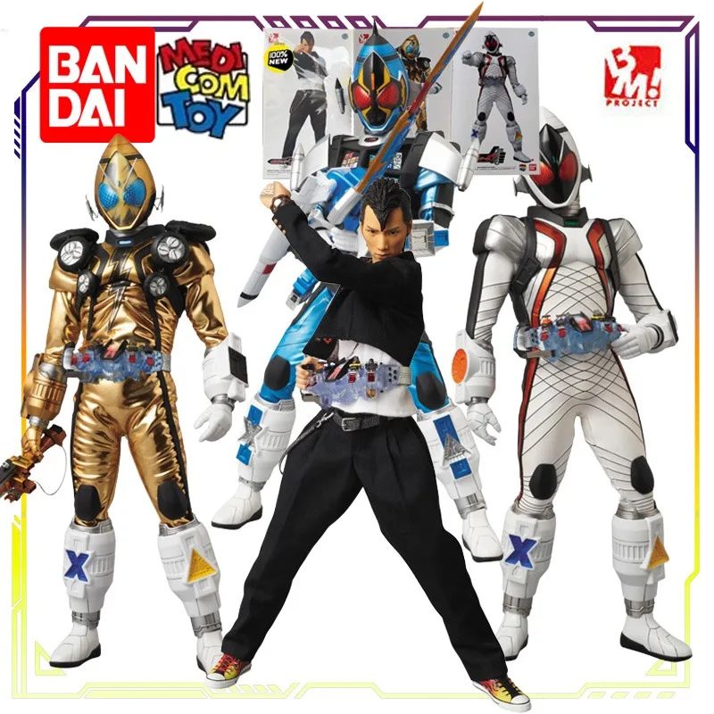 

BANDAI+MEDICOM TOY Original Project BM Leather Puppet RAH Series Toys Kamen Rider Fourze Action Figure Model Toys Gifts for Boys