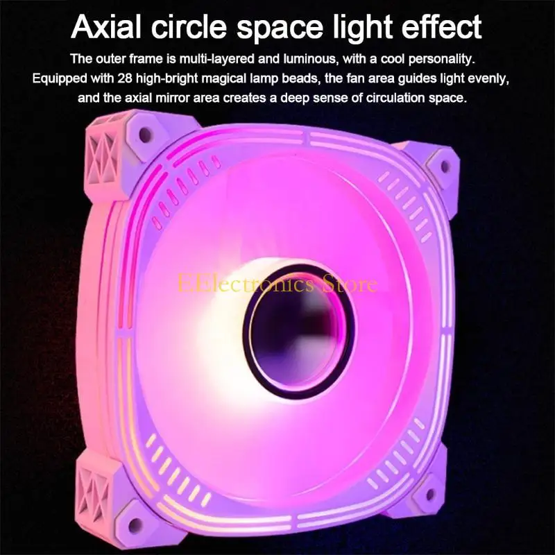 

B03C 4,72-дюймовый светодиодный бесшумный вентилятор, кулеры для процессора, высокопроизводительный тихий кулер для ПК с