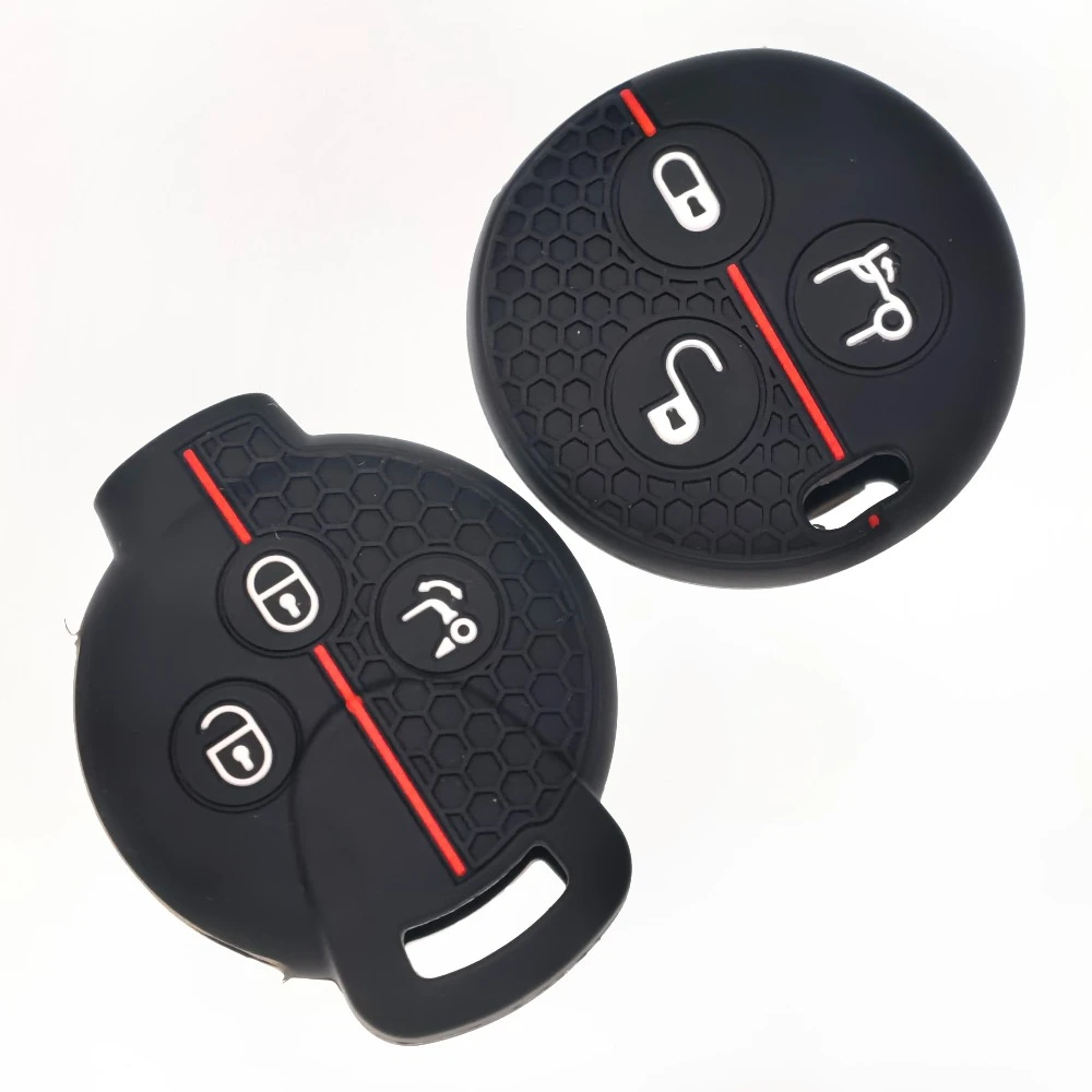 2025 For Benz Brabus 451 Silicone Car Key Case Cover For Benz Smart 450 City Coupe Cabrio Crossblade Fortwo Roadster Forfour Key