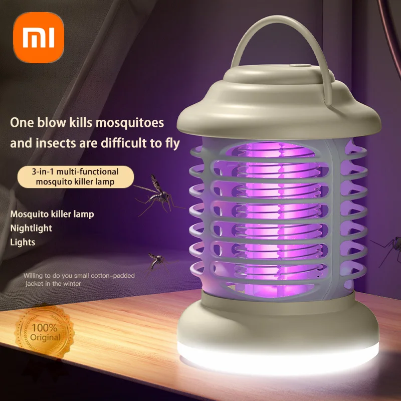 Xiaomi Mijia-Lámpara antimosquitos con carga USB, luz púrpura, trampa para mosquitos, trampa eléctrica para acampar al aire libre