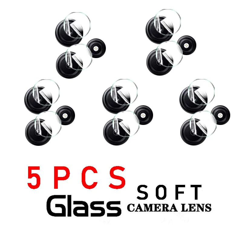 Funda de vidrio templado suave de cubierta completa de 5 uds para Xiaomi Poco M6 Pro película de lente de cámara X5 X4 X3 M5 M4 Pro F4 F3 GT protección de pantalla