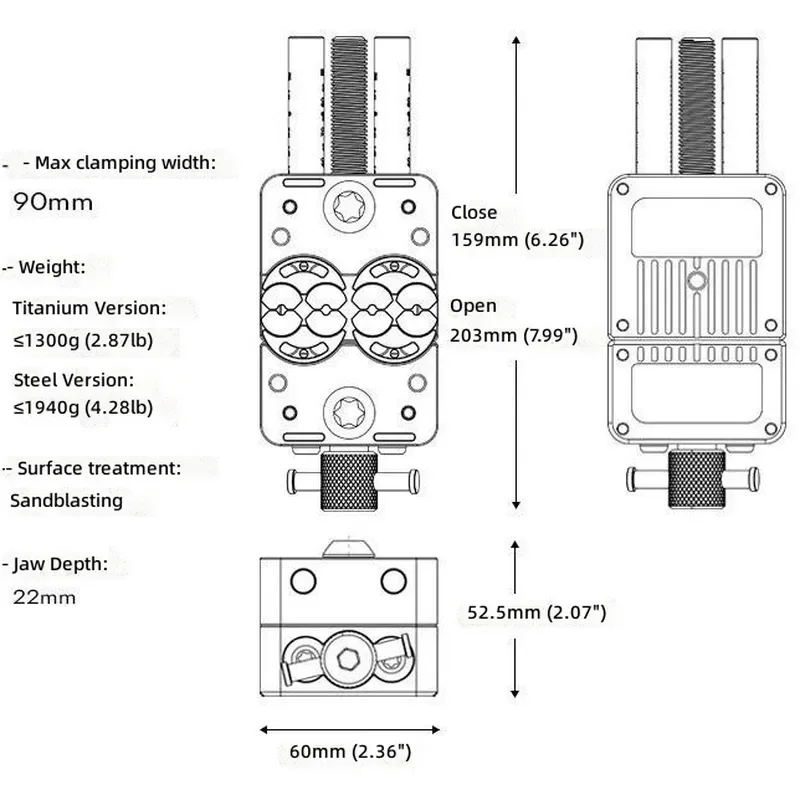 1 Inch All Aluminum Alloy Mini CNC Bench Vice Milling Drilling Machine Clamping Vise Herramientas Taller Mecanico Workpro