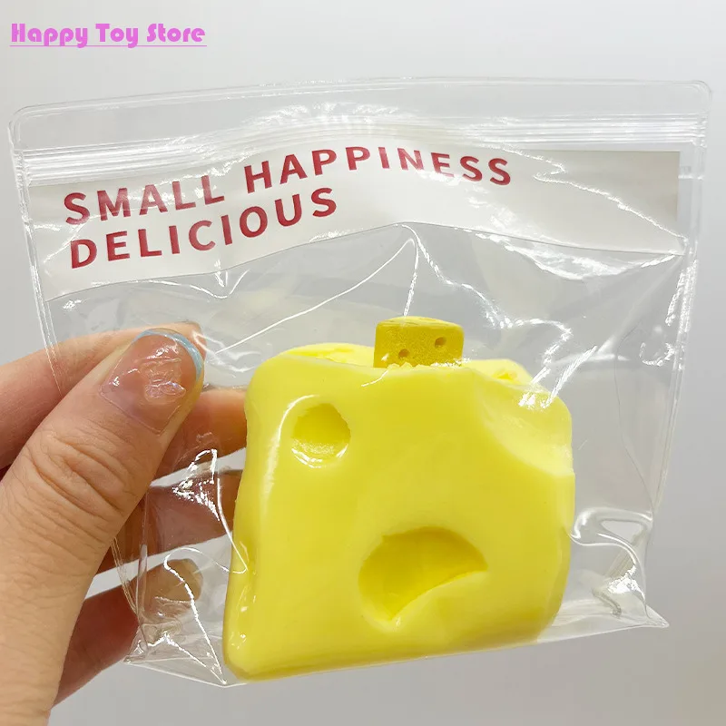 

Superior feel silicone cheese pinch square cheese pinch Super high appearance level decompression tool for boys and girls gifts