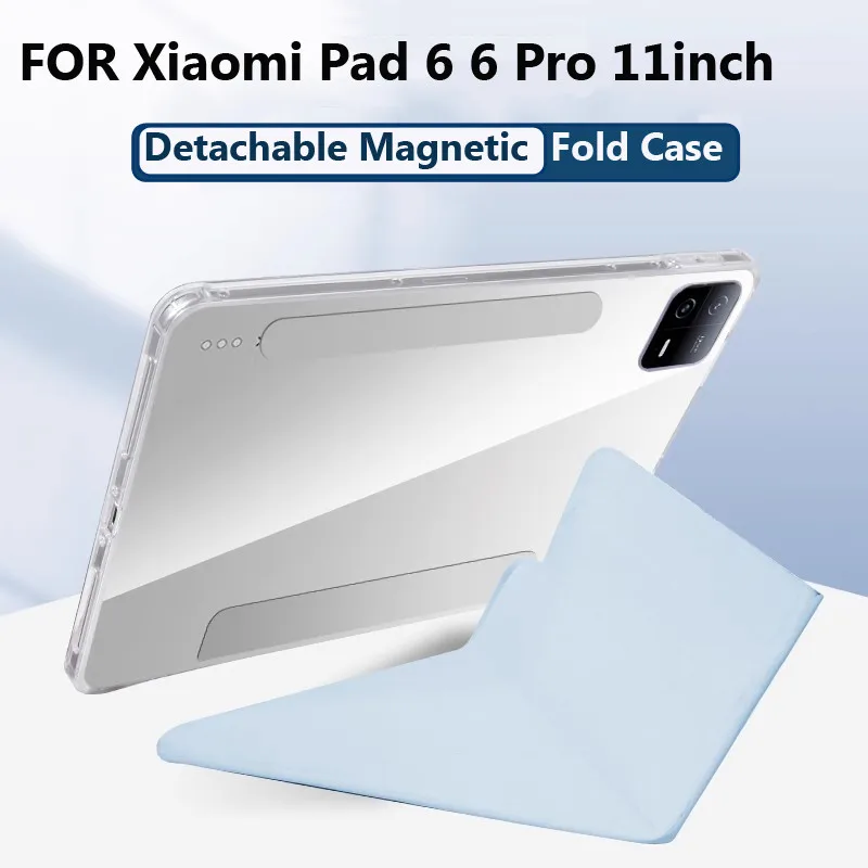 Magnetic Case with Clasp for Xiaomi Pad 6 11 6 Pro 11 Mi Pad 6 Pro 2023 Auto Sleep Wake UP Anti-bending Acrylic Casing Cover