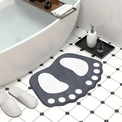 Cartoon bathroom mats shower room non-slip dirt-resistant water-absorbent foot mats thickened imitation cashmere entrance mats