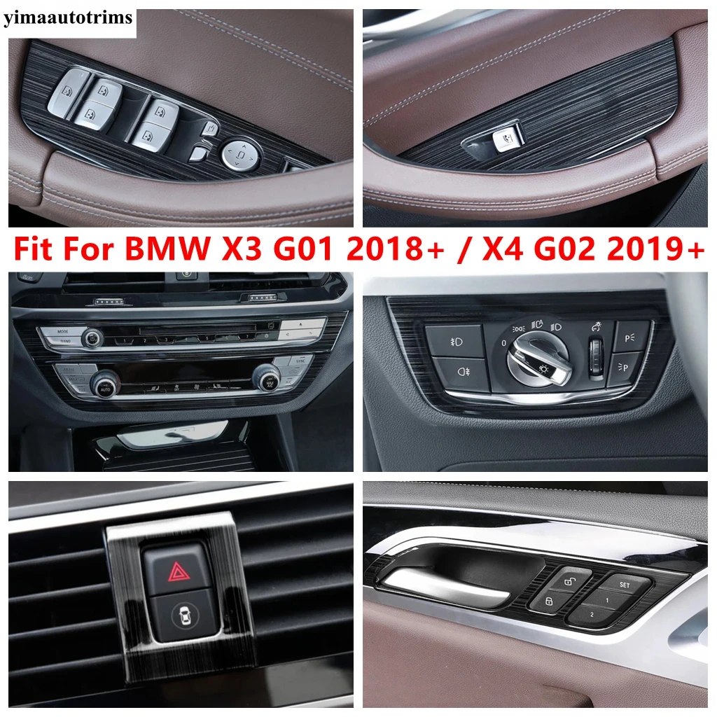 

Window Lift Handle Bowl / Head Lamp / Central AC Air Panel Cover Trim Accessories For BMW X3 G01 2018 - 2023 X4 G02 2019 - 2023