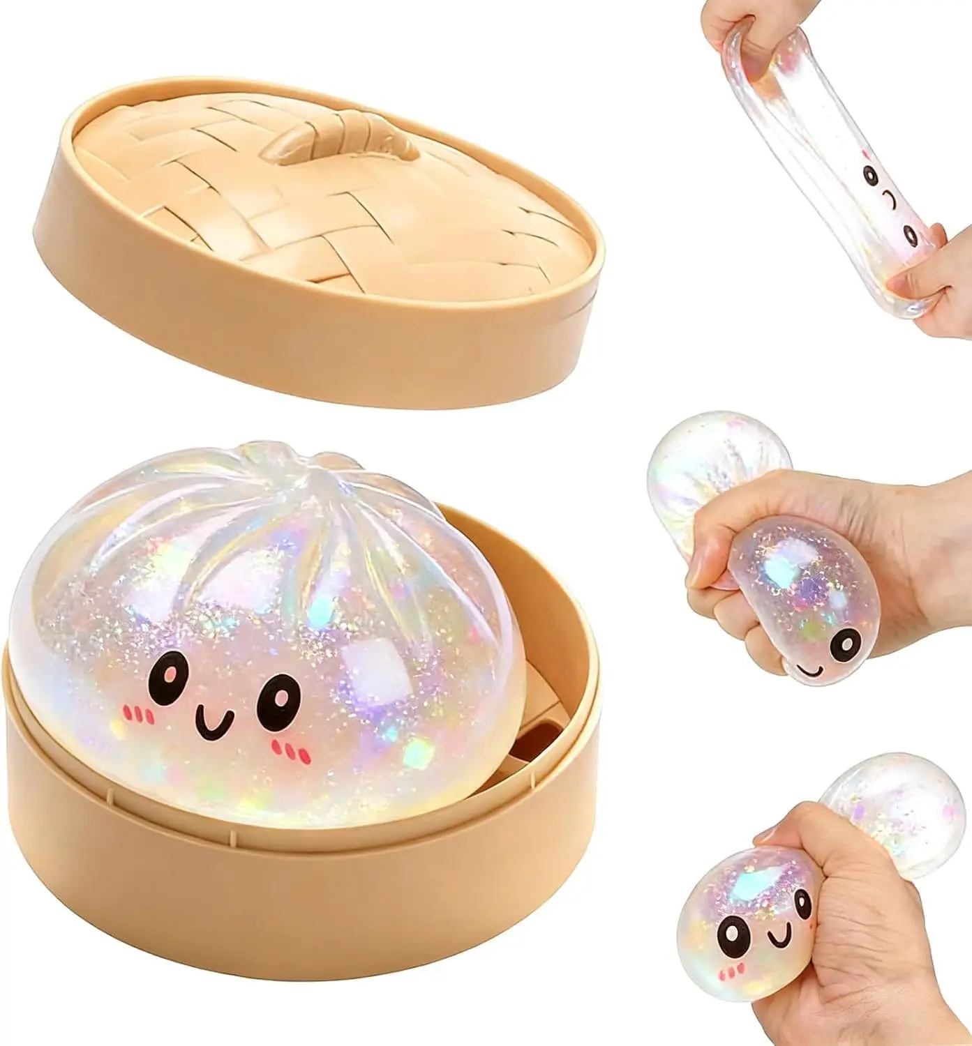 Steamed Bun Stress Relief Expressions Creative Venting Tool Slow Bounce Toy Birthday Gift
