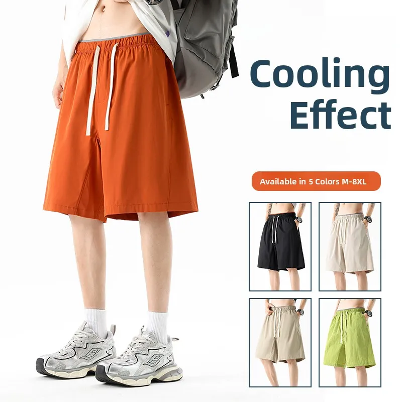 

Dopne Men's Summer Loose Casual Mid-Length orts Qui-Dry Color Versatile Large Size Sports Five-Quarter orts