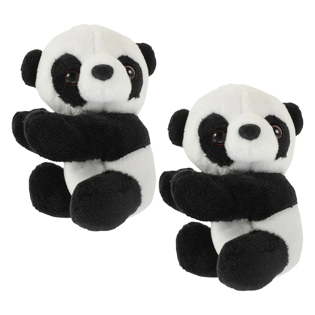 2 Pcs Cute Panda Clip Plush Animal for Photo Picture Mini Clips Pp Cotton Office