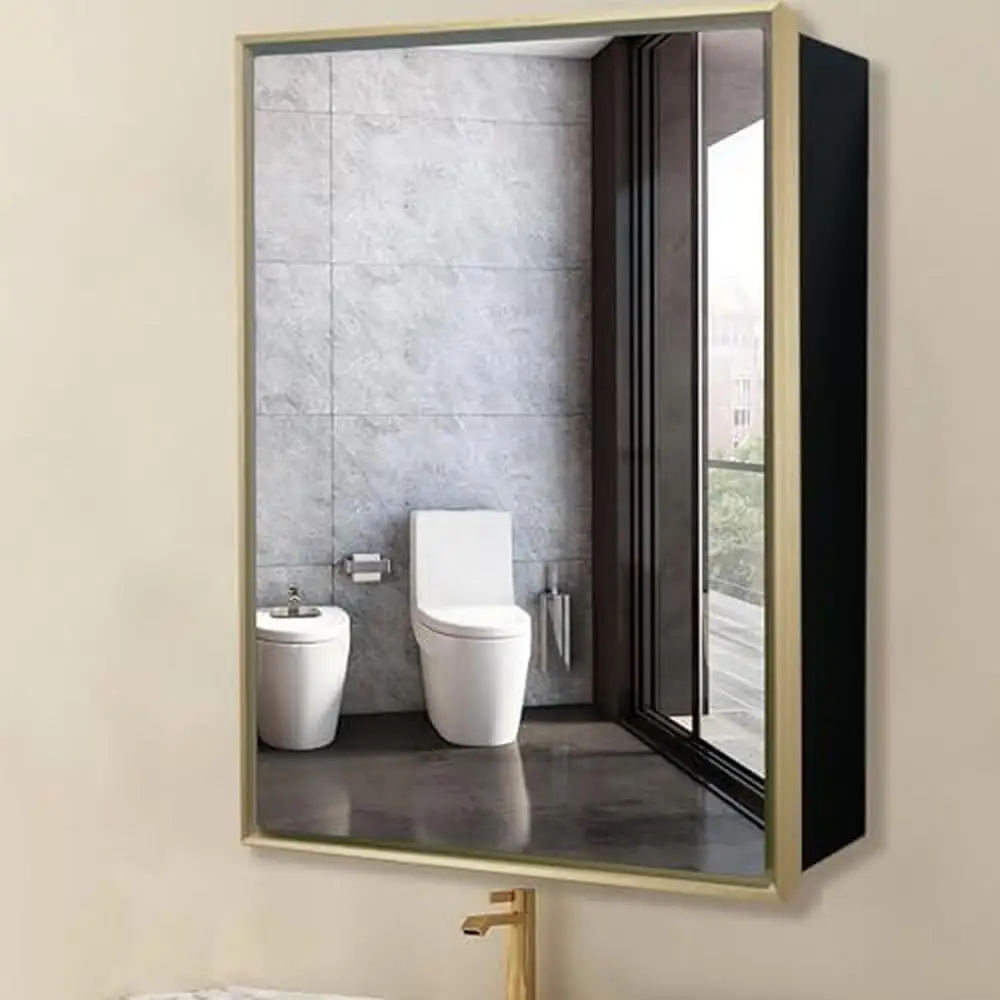 Aluminum Framed Bathroom Medicine Cabinet Mirror 24