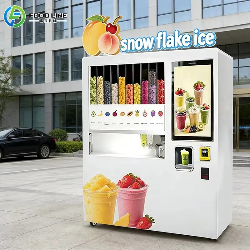 Automatic Smoothie Vending Machine High Speed Slushie Maker Commercial Equipment for Shopping Mall Use