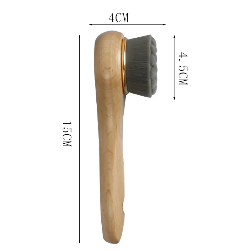 

Wooden face washing brush, beech handle, bamboo handle, manual face washing
