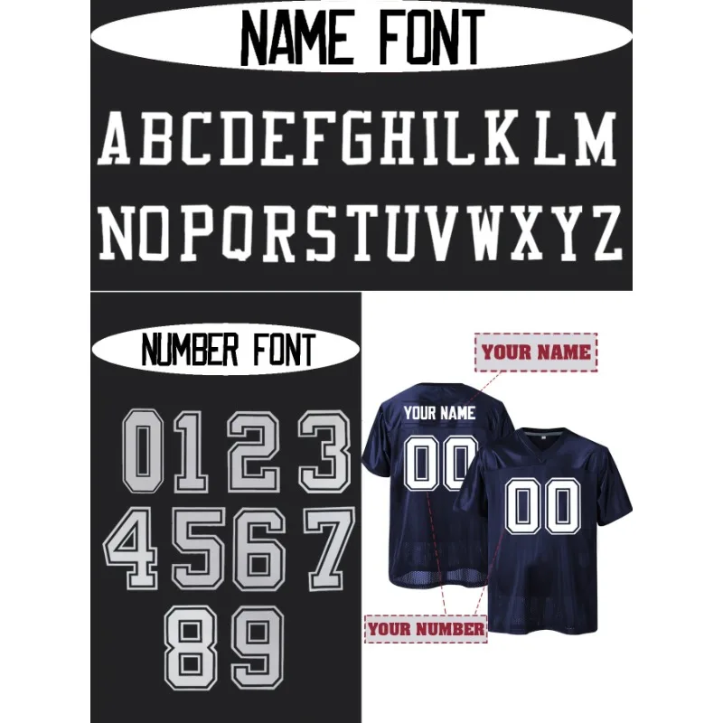 Custom Name & Number Men's Embroidered American Football Jersey Dallas Blue Retro Mesh V-Neck Personalized Short Sleeved T-Shirt