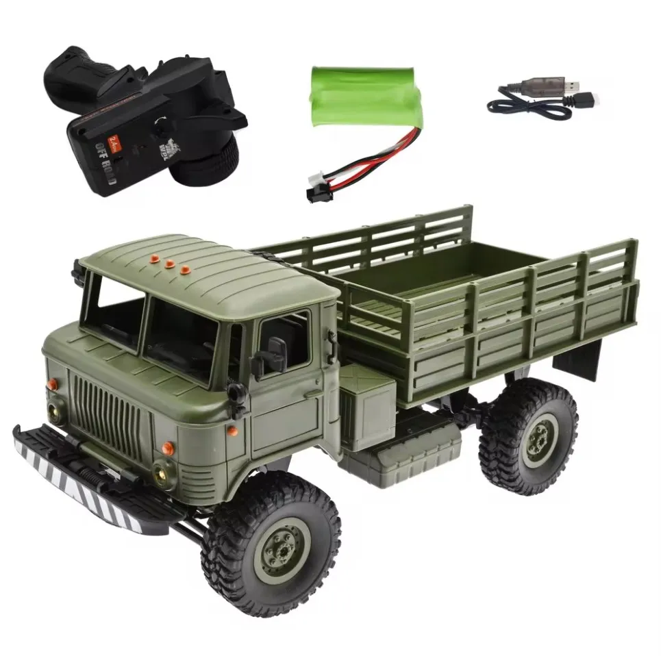 WPL Gass B24 Full Scale 2.4G Russian Military Truck GAZ-66V Remote Control Children Toy Car Birthday Gift