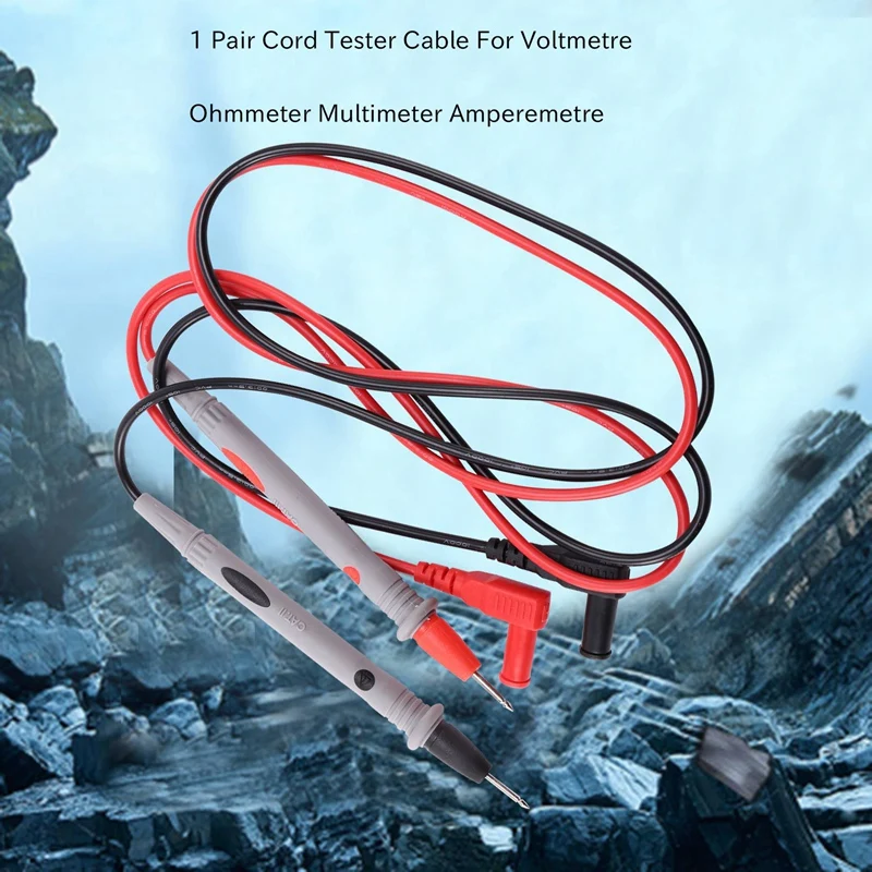 Amperemeter Multímetro Tester Cable, cabo para voltímetro e ohímetro, 1 par