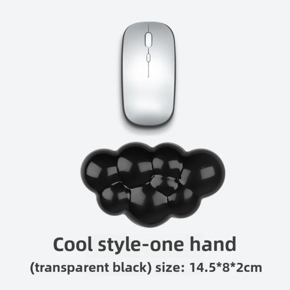 Portable Gradient Silicone Wrist Support Transparent Cloud Shape Keyboard Wrist Rest Ergonomic Non-Slip Wrist Pad Gamer