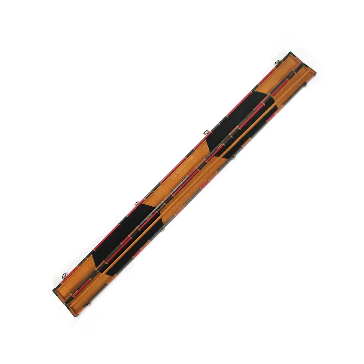 Factory Price PU Leather 2 Slots One Piece Straight Billiard Snooker Cue Stick Case for Sale