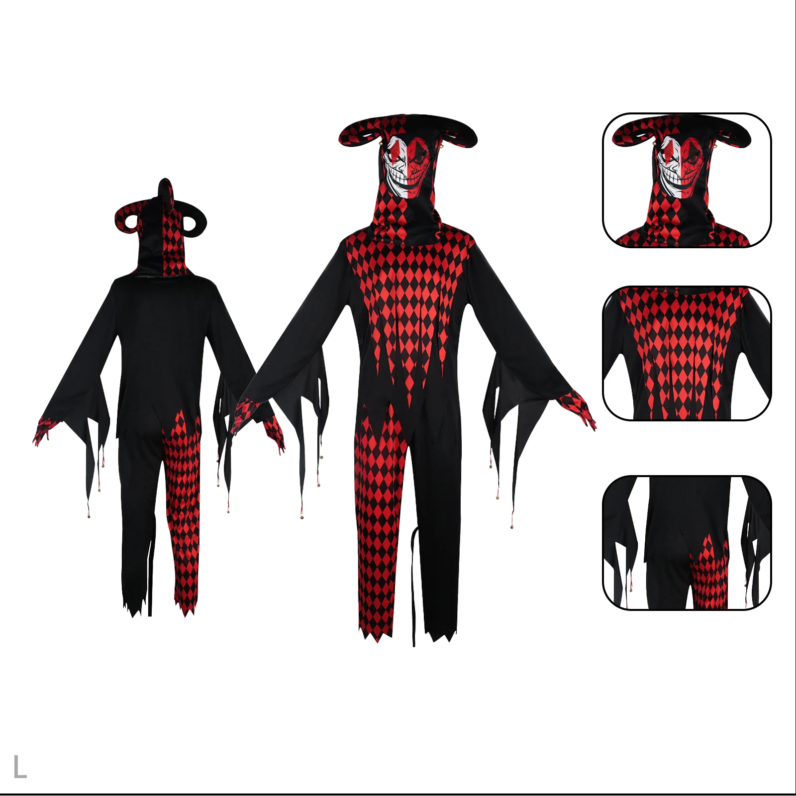 horror-movie-anime-clown-uniform-murder-evil-poker-clown-cosplay-costume-stage-play-scary-roleplay-suit-halloween-party-outfit